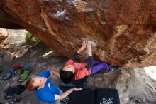 Bouldering in Hueco Tanks on 01/05/2019 with Blue Lizard Climbing and Yoga

Filename: SRM_20190105_1610000.jpg
Aperture: f/4.5
Shutter Speed: 1/250
Body: Canon EOS-1D Mark II
Lens: Canon EF 16-35mm f/2.8 L