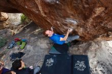 Bouldering in Hueco Tanks on 01/05/2019 with Blue Lizard Climbing and Yoga

Filename: SRM_20190105_1615430.jpg
Aperture: f/5.6
Shutter Speed: 1/200
Body: Canon EOS-1D Mark II
Lens: Canon EF 16-35mm f/2.8 L