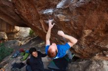 Bouldering in Hueco Tanks on 01/05/2019 with Blue Lizard Climbing and Yoga

Filename: SRM_20190105_1615560.jpg
Aperture: f/5.6
Shutter Speed: 1/200
Body: Canon EOS-1D Mark II
Lens: Canon EF 16-35mm f/2.8 L