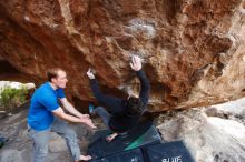 Bouldering in Hueco Tanks on 01/05/2019 with Blue Lizard Climbing and Yoga

Filename: SRM_20190105_1622150.jpg
Aperture: f/4.0
Shutter Speed: 1/200
Body: Canon EOS-1D Mark II
Lens: Canon EF 16-35mm f/2.8 L