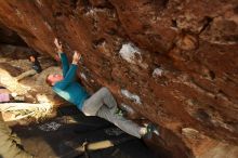 Bouldering in Hueco Tanks on 01/05/2019 with Blue Lizard Climbing and Yoga

Filename: SRM_20190105_1748200.jpg
Aperture: f/4.5
Shutter Speed: 1/200
Body: Canon EOS-1D Mark II
Lens: Canon EF 16-35mm f/2.8 L