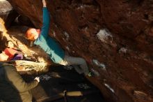 Bouldering in Hueco Tanks on 01/05/2019 with Blue Lizard Climbing and Yoga

Filename: SRM_20190105_1748250.jpg
Aperture: f/7.1
Shutter Speed: 1/200
Body: Canon EOS-1D Mark II
Lens: Canon EF 16-35mm f/2.8 L