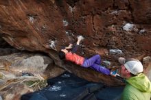 Bouldering in Hueco Tanks on 01/05/2019 with Blue Lizard Climbing and Yoga

Filename: SRM_20190105_1812230.jpg
Aperture: f/2.8
Shutter Speed: 1/80
Body: Canon EOS-1D Mark II
Lens: Canon EF 16-35mm f/2.8 L