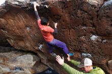 Bouldering in Hueco Tanks on 01/05/2019 with Blue Lizard Climbing and Yoga

Filename: SRM_20190105_1812350.jpg
Aperture: f/2.8
Shutter Speed: 1/125
Body: Canon EOS-1D Mark II
Lens: Canon EF 16-35mm f/2.8 L