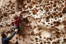 Bouldering in Hueco Tanks on 01/06/2019 with Blue Lizard Climbing and Yoga

Filename: SRM_20190106_1142000.jpg
Aperture: f/3.5
Shutter Speed: 1/100
Body: Canon EOS-1D Mark II
Lens: Canon EF 50mm f/1.8 II