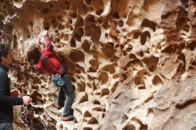 Bouldering in Hueco Tanks on 01/06/2019 with Blue Lizard Climbing and Yoga

Filename: SRM_20190106_1153370.jpg
Aperture: f/2.5
Shutter Speed: 1/100
Body: Canon EOS-1D Mark II
Lens: Canon EF 50mm f/1.8 II