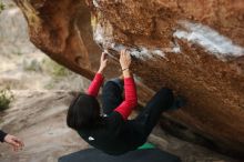 Bouldering in Hueco Tanks on 01/06/2019 with Blue Lizard Climbing and Yoga

Filename: SRM_20190106_1306190.jpg
Aperture: f/2.8
Shutter Speed: 1/400
Body: Canon EOS-1D Mark II
Lens: Canon EF 50mm f/1.8 II