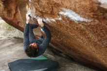 Bouldering in Hueco Tanks on 01/06/2019 with Blue Lizard Climbing and Yoga

Filename: SRM_20190106_1310020.jpg
Aperture: f/2.8
Shutter Speed: 1/400
Body: Canon EOS-1D Mark II
Lens: Canon EF 50mm f/1.8 II