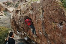 Bouldering in Hueco Tanks on 01/06/2019 with Blue Lizard Climbing and Yoga

Filename: SRM_20190106_1314250.jpg
Aperture: f/4.0
Shutter Speed: 1/640
Body: Canon EOS-1D Mark II
Lens: Canon EF 50mm f/1.8 II