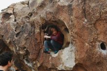 Bouldering in Hueco Tanks on 01/06/2019 with Blue Lizard Climbing and Yoga

Filename: SRM_20190106_1314390.jpg
Aperture: f/4.0
Shutter Speed: 1/500
Body: Canon EOS-1D Mark II
Lens: Canon EF 50mm f/1.8 II