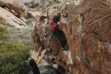 Bouldering in Hueco Tanks on 01/06/2019 with Blue Lizard Climbing and Yoga

Filename: SRM_20190106_1316160.jpg
Aperture: f/4.0
Shutter Speed: 1/640
Body: Canon EOS-1D Mark II
Lens: Canon EF 50mm f/1.8 II