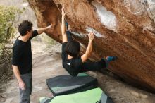 Bouldering in Hueco Tanks on 01/06/2019 with Blue Lizard Climbing and Yoga

Filename: SRM_20190106_1317510.jpg
Aperture: f/4.0
Shutter Speed: 1/250
Body: Canon EOS-1D Mark II
Lens: Canon EF 50mm f/1.8 II