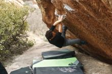 Bouldering in Hueco Tanks on 01/06/2019 with Blue Lizard Climbing and Yoga

Filename: SRM_20190106_1321080.jpg
Aperture: f/2.8
Shutter Speed: 1/250
Body: Canon EOS-1D Mark II
Lens: Canon EF 50mm f/1.8 II