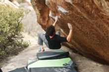 Bouldering in Hueco Tanks on 01/06/2019 with Blue Lizard Climbing and Yoga

Filename: SRM_20190106_1321211.jpg
Aperture: f/2.8
Shutter Speed: 1/250
Body: Canon EOS-1D Mark II
Lens: Canon EF 50mm f/1.8 II