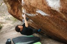 Bouldering in Hueco Tanks on 01/06/2019 with Blue Lizard Climbing and Yoga

Filename: SRM_20190106_1328290.jpg
Aperture: f/2.5
Shutter Speed: 1/320
Body: Canon EOS-1D Mark II
Lens: Canon EF 50mm f/1.8 II
