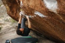 Bouldering in Hueco Tanks on 01/06/2019 with Blue Lizard Climbing and Yoga

Filename: SRM_20190106_1328310.jpg
Aperture: f/2.5
Shutter Speed: 1/320
Body: Canon EOS-1D Mark II
Lens: Canon EF 50mm f/1.8 II