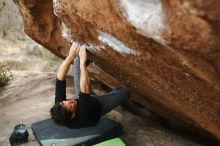 Bouldering in Hueco Tanks on 01/06/2019 with Blue Lizard Climbing and Yoga

Filename: SRM_20190106_1328350.jpg
Aperture: f/2.5
Shutter Speed: 1/320
Body: Canon EOS-1D Mark II
Lens: Canon EF 50mm f/1.8 II
