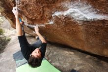 Bouldering in Hueco Tanks on 01/06/2019 with Blue Lizard Climbing and Yoga

Filename: SRM_20190106_1351250.jpg
Aperture: f/4.0
Shutter Speed: 1/400
Body: Canon EOS-1D Mark II
Lens: Canon EF 16-35mm f/2.8 L
