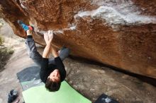 Bouldering in Hueco Tanks on 01/06/2019 with Blue Lizard Climbing and Yoga

Filename: SRM_20190106_1357380.jpg
Aperture: f/4.0
Shutter Speed: 1/320
Body: Canon EOS-1D Mark II
Lens: Canon EF 16-35mm f/2.8 L