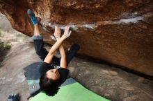 Bouldering in Hueco Tanks on 01/06/2019 with Blue Lizard Climbing and Yoga

Filename: SRM_20190106_1404040.jpg
Aperture: f/4.0
Shutter Speed: 1/320
Body: Canon EOS-1D Mark II
Lens: Canon EF 16-35mm f/2.8 L