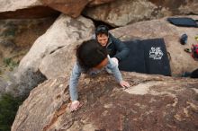 Bouldering in Hueco Tanks on 01/06/2019 with Blue Lizard Climbing and Yoga

Filename: SRM_20190106_1500050.jpg
Aperture: f/4.0
Shutter Speed: 1/400
Body: Canon EOS-1D Mark II
Lens: Canon EF 16-35mm f/2.8 L