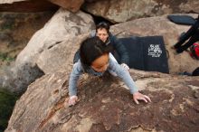 Bouldering in Hueco Tanks on 01/06/2019 with Blue Lizard Climbing and Yoga

Filename: SRM_20190106_1500120.jpg
Aperture: f/4.0
Shutter Speed: 1/500
Body: Canon EOS-1D Mark II
Lens: Canon EF 16-35mm f/2.8 L