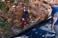 Bouldering in Hueco Tanks on 01/12/2019 with Blue Lizard Climbing and Yoga

Filename: SRM_20190112_1046080.jpg
Aperture: f/4.5
Shutter Speed: 1/250
Body: Canon EOS-1D Mark II
Lens: Canon EF 16-35mm f/2.8 L