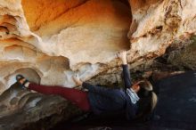 Bouldering in Hueco Tanks on 01/12/2019 with Blue Lizard Climbing and Yoga

Filename: SRM_20190112_1102010.jpg
Aperture: f/5.6
Shutter Speed: 1/200
Body: Canon EOS-1D Mark II
Lens: Canon EF 16-35mm f/2.8 L