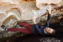 Bouldering in Hueco Tanks on 01/12/2019 with Blue Lizard Climbing and Yoga

Filename: SRM_20190112_1105520.jpg
Aperture: f/4.5
Shutter Speed: 1/200
Body: Canon EOS-1D Mark II
Lens: Canon EF 16-35mm f/2.8 L