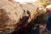 Bouldering in Hueco Tanks on 01/12/2019 with Blue Lizard Climbing and Yoga

Filename: SRM_20190112_1106220.jpg
Aperture: f/8.0
Shutter Speed: 1/200
Body: Canon EOS-1D Mark II
Lens: Canon EF 16-35mm f/2.8 L