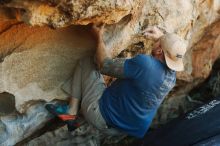 Bouldering in Hueco Tanks on 01/12/2019 with Blue Lizard Climbing and Yoga

Filename: SRM_20190112_1108460.jpg
Aperture: f/3.5
Shutter Speed: 1/250
Body: Canon EOS-1D Mark II
Lens: Canon EF 50mm f/1.8 II