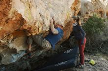 Bouldering in Hueco Tanks on 01/12/2019 with Blue Lizard Climbing and Yoga

Filename: SRM_20190112_1113080.jpg
Aperture: f/4.0
Shutter Speed: 1/250
Body: Canon EOS-1D Mark II
Lens: Canon EF 50mm f/1.8 II