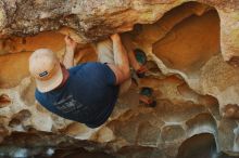 Bouldering in Hueco Tanks on 01/12/2019 with Blue Lizard Climbing and Yoga

Filename: SRM_20190112_1121580.jpg
Aperture: f/4.0
Shutter Speed: 1/250
Body: Canon EOS-1D Mark II
Lens: Canon EF 50mm f/1.8 II