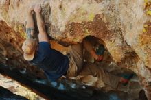 Bouldering in Hueco Tanks on 01/12/2019 with Blue Lizard Climbing and Yoga

Filename: SRM_20190112_1122031.jpg
Aperture: f/4.5
Shutter Speed: 1/250
Body: Canon EOS-1D Mark II
Lens: Canon EF 50mm f/1.8 II