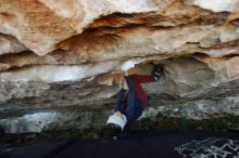 Bouldering in Hueco Tanks on 01/12/2019 with Blue Lizard Climbing and Yoga

Filename: SRM_20190112_1157420.jpg
Aperture: f/2.8
Shutter Speed: 1/250
Body: Canon EOS-1D Mark II
Lens: Canon EF 16-35mm f/2.8 L