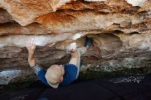 Bouldering in Hueco Tanks on 01/12/2019 with Blue Lizard Climbing and Yoga

Filename: SRM_20190112_1202350.jpg
Aperture: f/3.5
Shutter Speed: 1/250
Body: Canon EOS-1D Mark II
Lens: Canon EF 16-35mm f/2.8 L