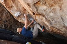 Bouldering in Hueco Tanks on 01/12/2019 with Blue Lizard Climbing and Yoga

Filename: SRM_20190112_1248040.jpg
Aperture: f/4.0
Shutter Speed: 1/250
Body: Canon EOS-1D Mark II
Lens: Canon EF 50mm f/1.8 II