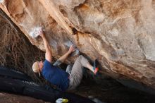 Bouldering in Hueco Tanks on 01/12/2019 with Blue Lizard Climbing and Yoga

Filename: SRM_20190112_1248050.jpg
Aperture: f/4.0
Shutter Speed: 1/250
Body: Canon EOS-1D Mark II
Lens: Canon EF 50mm f/1.8 II