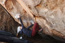 Bouldering in Hueco Tanks on 01/12/2019 with Blue Lizard Climbing and Yoga

Filename: SRM_20190112_1252050.jpg
Aperture: f/3.5
Shutter Speed: 1/250
Body: Canon EOS-1D Mark II
Lens: Canon EF 50mm f/1.8 II