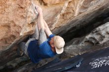 Bouldering in Hueco Tanks on 01/12/2019 with Blue Lizard Climbing and Yoga

Filename: SRM_20190112_1254320.jpg
Aperture: f/3.5
Shutter Speed: 1/250
Body: Canon EOS-1D Mark II
Lens: Canon EF 50mm f/1.8 II