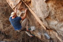 Bouldering in Hueco Tanks on 01/12/2019 with Blue Lizard Climbing and Yoga

Filename: SRM_20190112_1301040.jpg
Aperture: f/3.5
Shutter Speed: 1/320
Body: Canon EOS-1D Mark II
Lens: Canon EF 50mm f/1.8 II