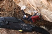 Bouldering in Hueco Tanks on 01/12/2019 with Blue Lizard Climbing and Yoga

Filename: SRM_20190112_1306200.jpg
Aperture: f/2.8
Shutter Speed: 1/320
Body: Canon EOS-1D Mark II
Lens: Canon EF 50mm f/1.8 II