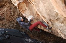 Bouldering in Hueco Tanks on 01/12/2019 with Blue Lizard Climbing and Yoga

Filename: SRM_20190112_1306350.jpg
Aperture: f/3.5
Shutter Speed: 1/320
Body: Canon EOS-1D Mark II
Lens: Canon EF 50mm f/1.8 II