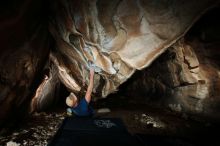 Bouldering in Hueco Tanks on 01/12/2019 with Blue Lizard Climbing and Yoga

Filename: SRM_20190112_1504040.jpg
Aperture: f/8.0
Shutter Speed: 1/250
Body: Canon EOS-1D Mark II
Lens: Canon EF 16-35mm f/2.8 L