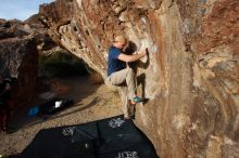 Bouldering in Hueco Tanks on 01/12/2019 with Blue Lizard Climbing and Yoga

Filename: SRM_20190112_1645040.jpg
Aperture: f/5.6
Shutter Speed: 1/250
Body: Canon EOS-1D Mark II
Lens: Canon EF 16-35mm f/2.8 L