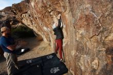 Bouldering in Hueco Tanks on 01/12/2019 with Blue Lizard Climbing and Yoga

Filename: SRM_20190112_1646520.jpg
Aperture: f/5.6
Shutter Speed: 1/160
Body: Canon EOS-1D Mark II
Lens: Canon EF 16-35mm f/2.8 L