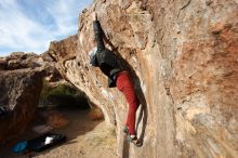 Bouldering in Hueco Tanks on 01/12/2019 with Blue Lizard Climbing and Yoga

Filename: SRM_20190112_1648291.jpg
Aperture: f/5.6
Shutter Speed: 1/200
Body: Canon EOS-1D Mark II
Lens: Canon EF 16-35mm f/2.8 L