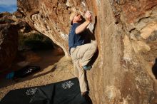 Bouldering in Hueco Tanks on 01/12/2019 with Blue Lizard Climbing and Yoga

Filename: SRM_20190112_1651560.jpg
Aperture: f/5.6
Shutter Speed: 1/640
Body: Canon EOS-1D Mark II
Lens: Canon EF 16-35mm f/2.8 L