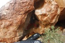 Bouldering in Hueco Tanks on 01/12/2019 with Blue Lizard Climbing and Yoga

Filename: SRM_20190112_1808280.jpg
Aperture: f/2.8
Shutter Speed: 1/125
Body: Canon EOS-1D Mark II
Lens: Canon EF 16-35mm f/2.8 L