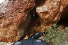 Bouldering in Hueco Tanks on 01/12/2019 with Blue Lizard Climbing and Yoga

Filename: SRM_20190112_1808320.jpg
Aperture: f/2.8
Shutter Speed: 1/200
Body: Canon EOS-1D Mark II
Lens: Canon EF 16-35mm f/2.8 L